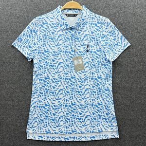 Levelwear Polo Shirt Womens Small Blue‎ White Orchid Mirabel Club Golf Top NWT